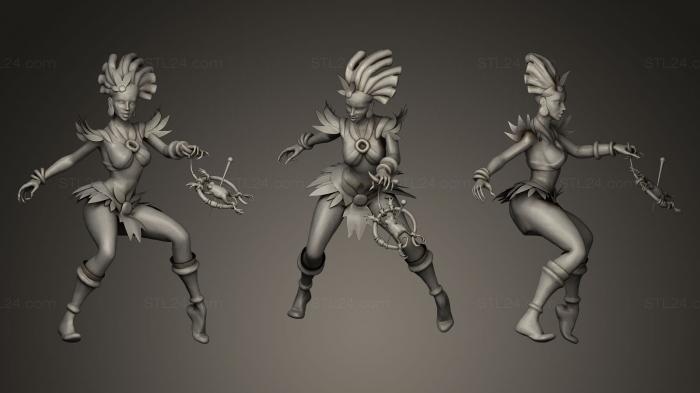 Figurines of girls (Voodoo Priestess2, STKGL_0166) 3D models for cnc